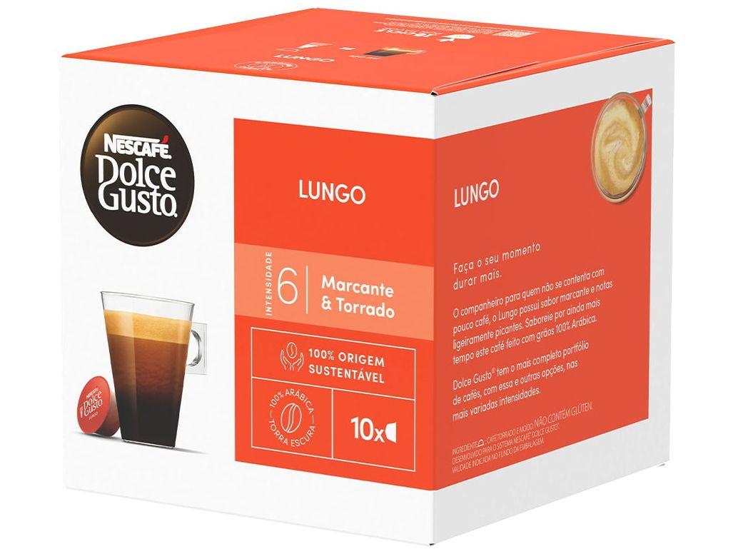 Cápsula de Café Dolce Gusto Lungo 100% Arábica 10 Cápsulas