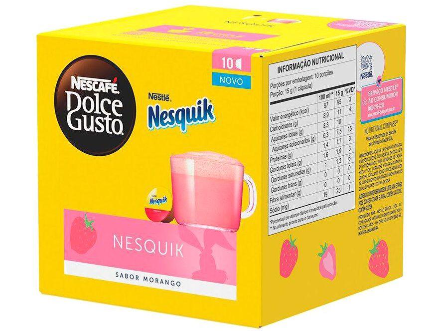 Cápsula de Café Morango Dolce Gusto Nesquik 10 Cápsulas