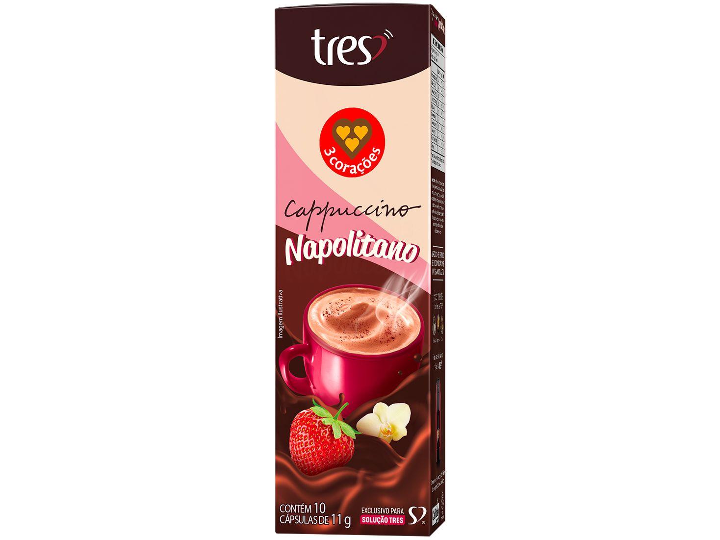 Cápsula de Café Napolitano Três Corações Cappuccino 10 Cápsulas
