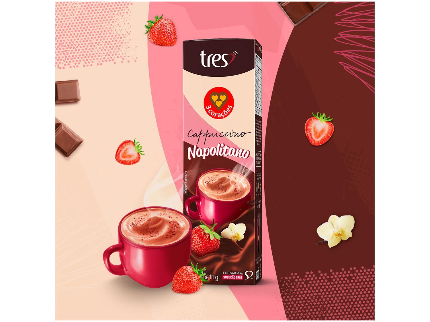Cápsula de Café Napolitano Três Corações Cappuccino 10 Cápsulas
