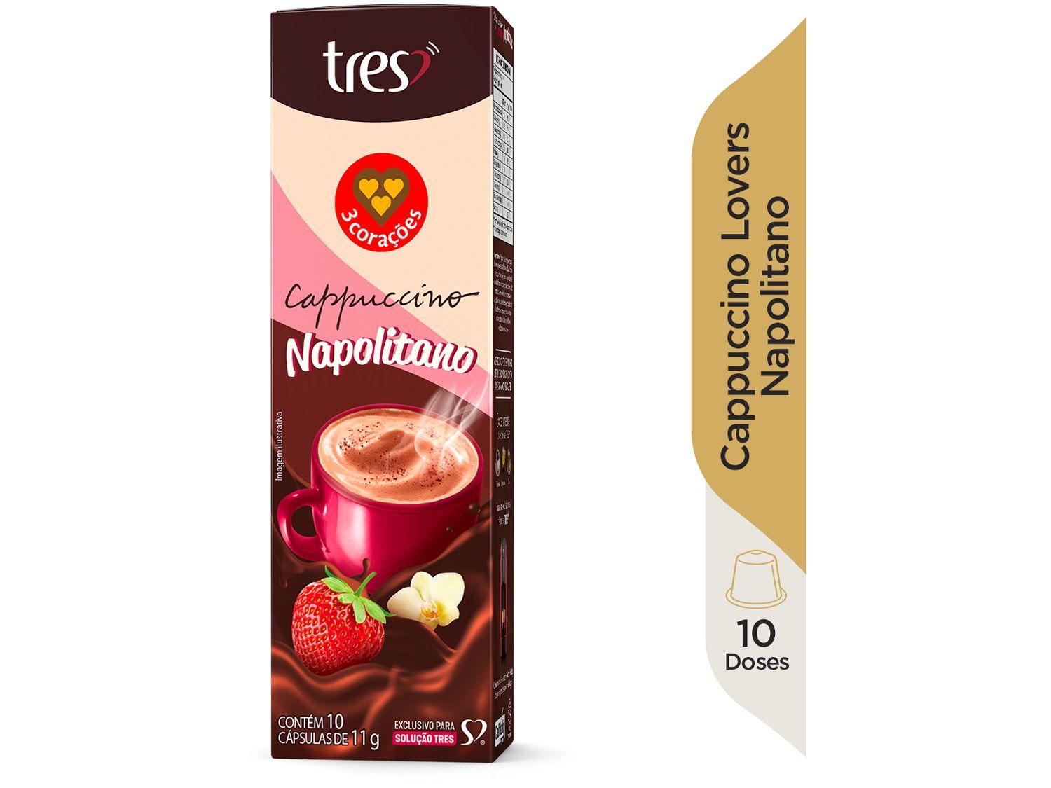Cápsula de Café Napolitano Três Corações Cappuccino 10 Cápsulas