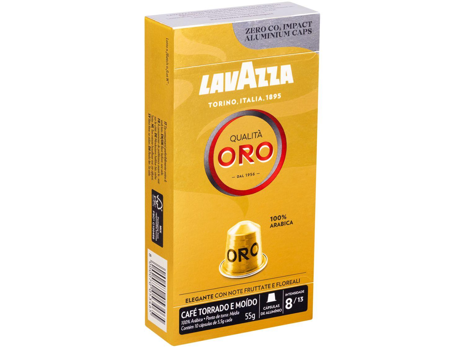 Cápsula de Café Oro Lavazza Espresso 100% Arábica Qualità 10 Cápsulas