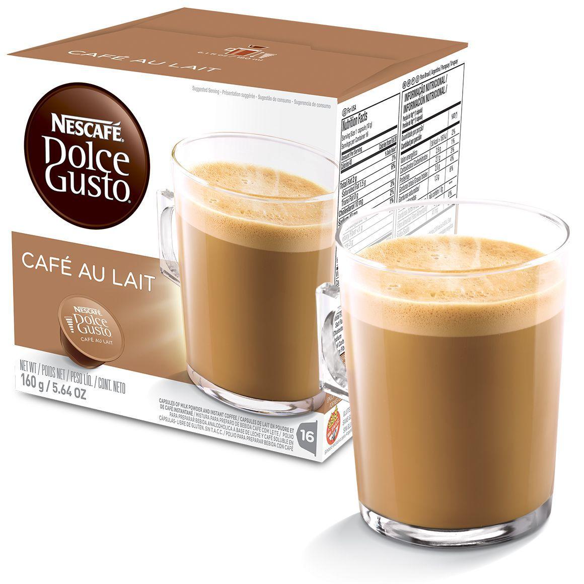 Cápsula Nescafé Dolce Gusto Au Lait 16 Cápsulas - Nestlé - Cápsula de ...