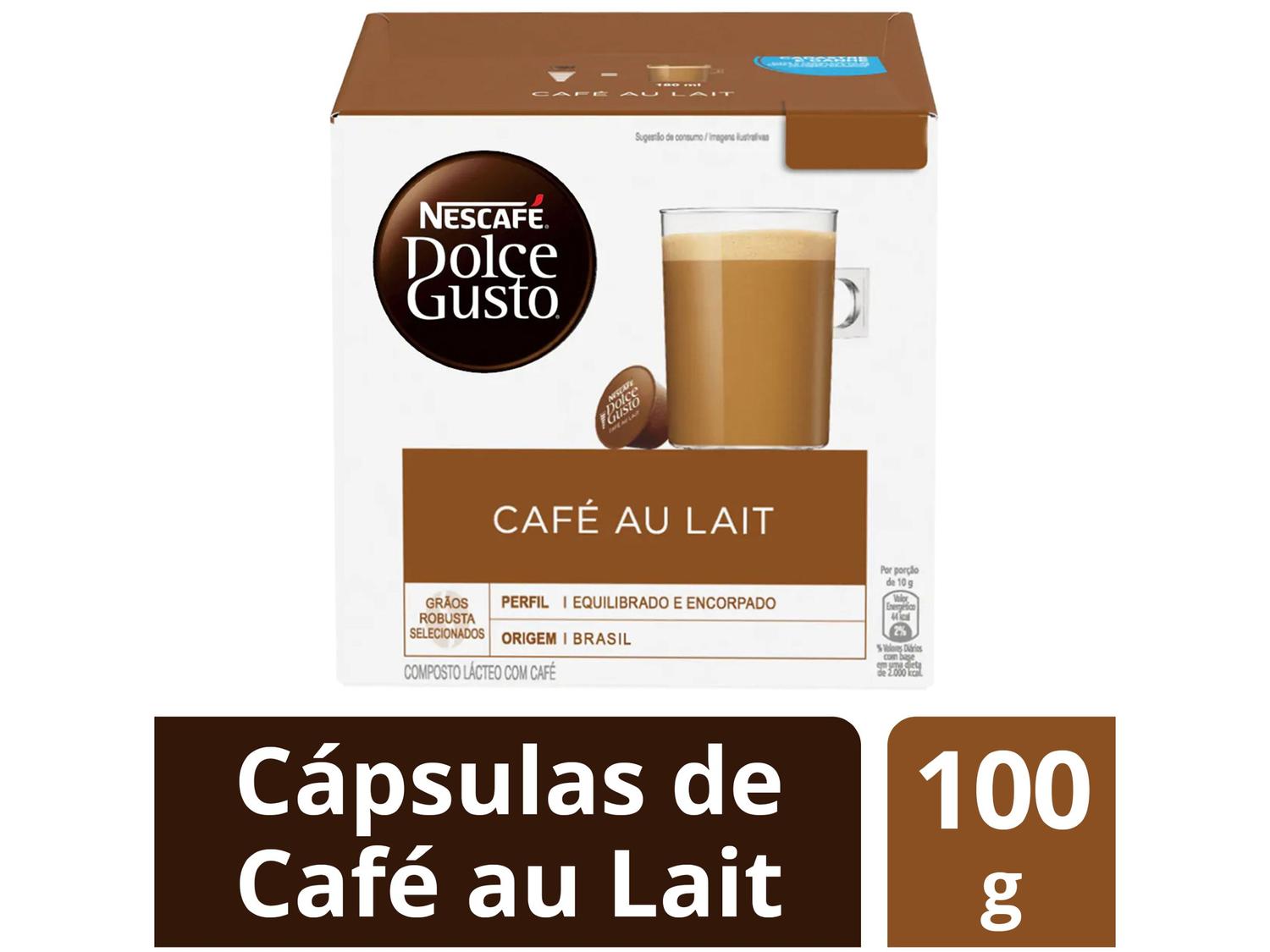 Café Au Lait 10 Cápsulas Nescafé Dolce Gusto