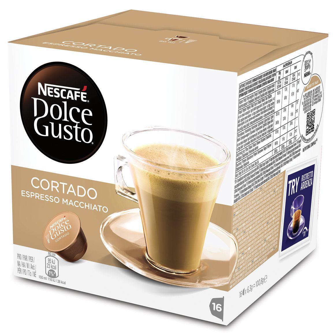Cápsula Nescafé Dolce Gusto Cortado 16 Cápsulas Nestlé Café Magazine Luiza Cápsula Nescafé Dolce Gusto Cortado 16 Cápsulas Nestlé Café Magazine Luiza