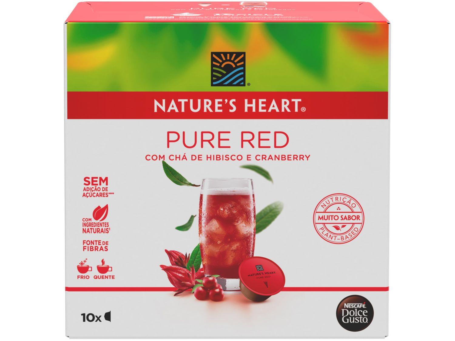 Cápsula Nescafé Dolce Pure Red Gusto Nature's Heart Chá Hibisco e Cranberry 10 Cápsulas