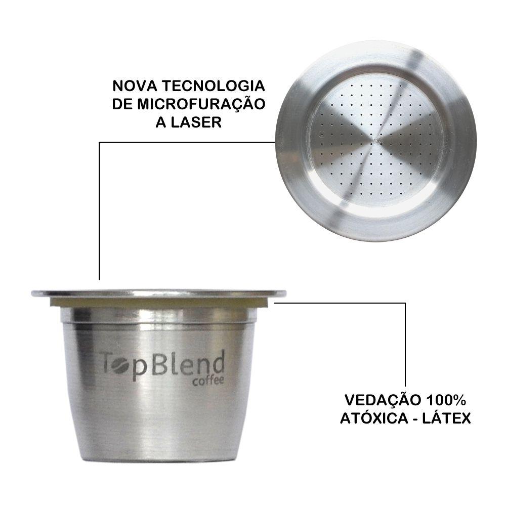 Cápsula Reutilizável Nespresso vitalícia feita em Alumínio Recarregável