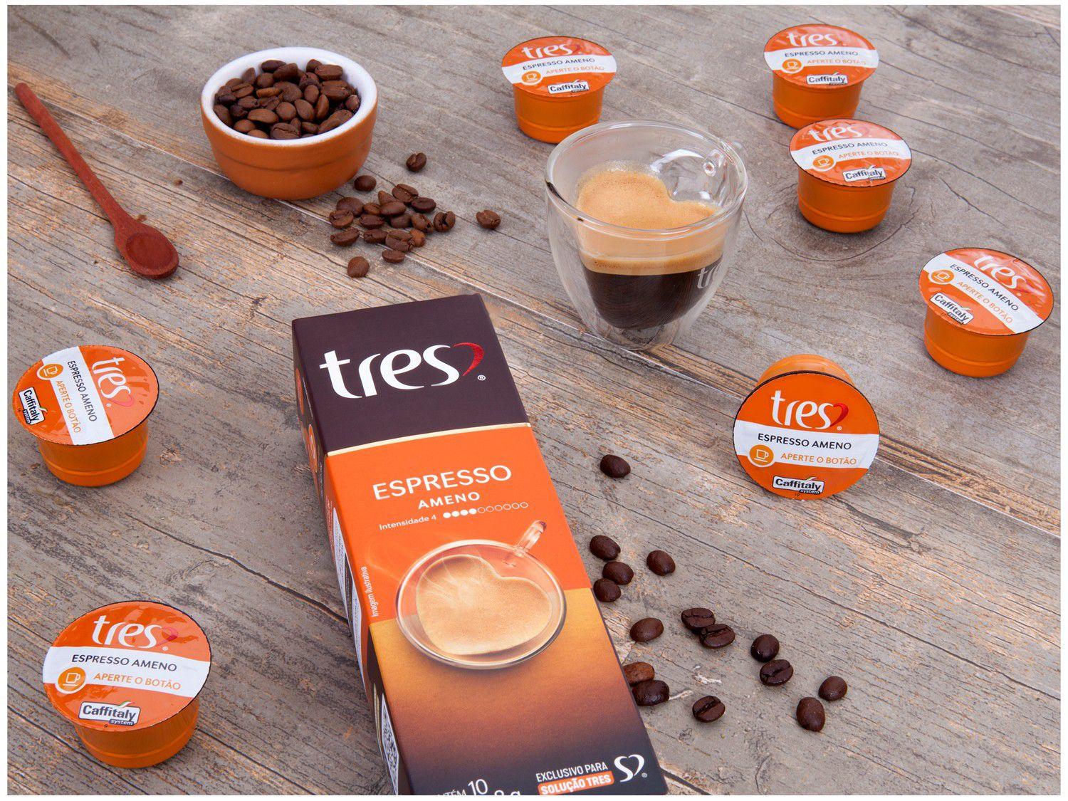 Cápsula TRES Café Espresso Ameno 3 Corações 10 Cápsulas