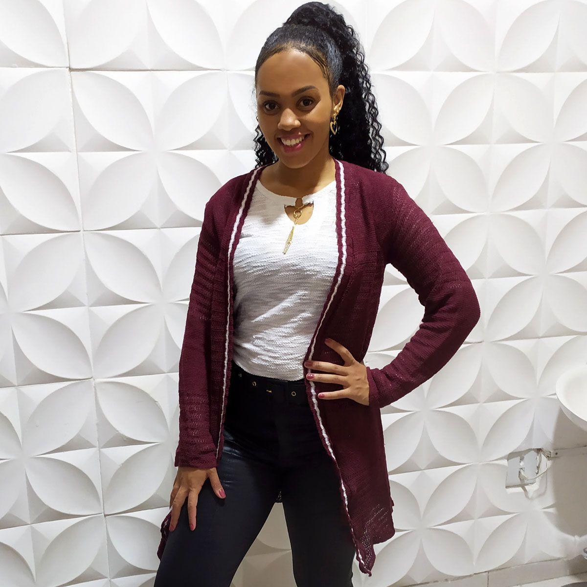 cardigan masculino vinho