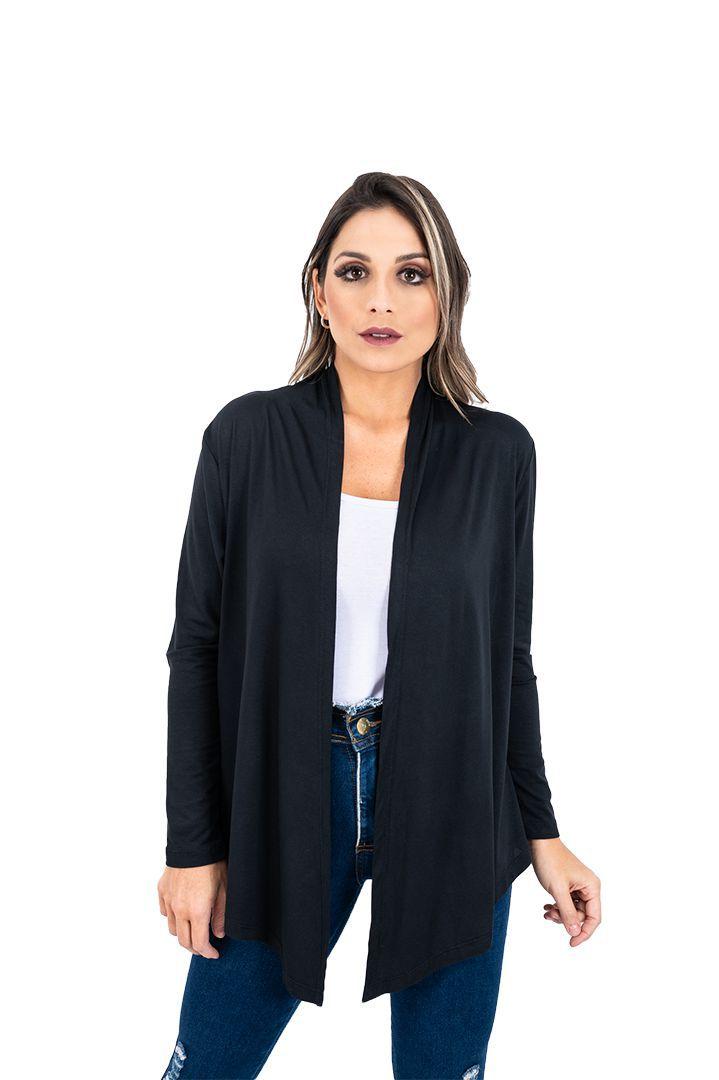 Blusa de frio feminino cardigan casaquinho liso Clearance
