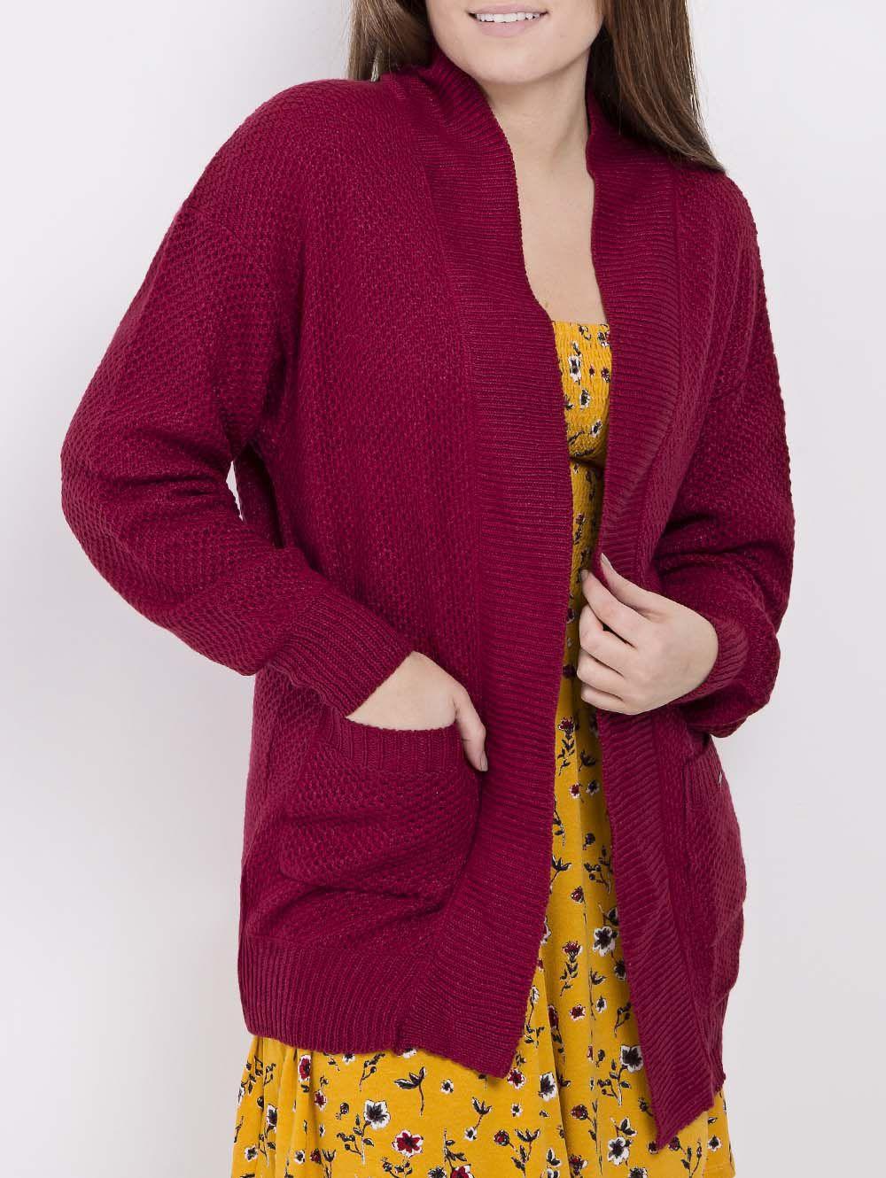 cardigan feminino tricô