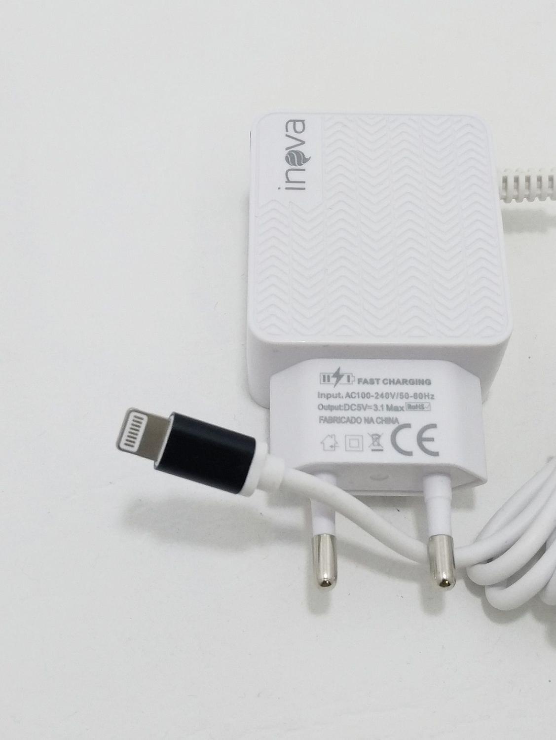 Carregador Iphone Rapido Inova Originais 3.1a Com 2 USB