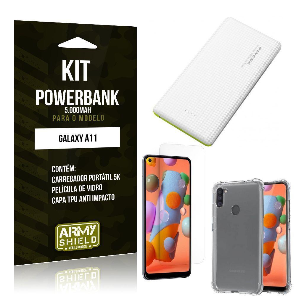 Carregador Portátil 5.000mah Galaxy A11 + Capinha + Película Vidro -  Armyshield - Carregador Portátil - Magazine Luiza