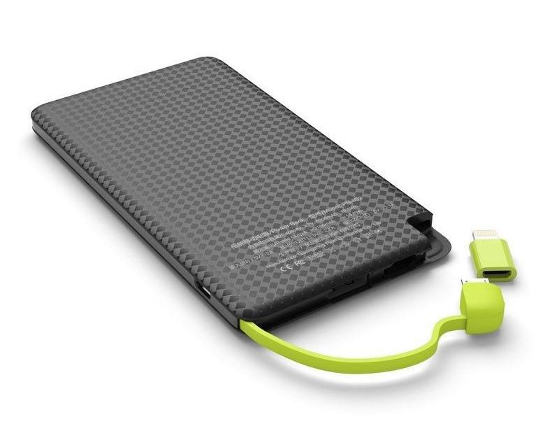 Carregador portatil pineng 10000mah slim preto compativel