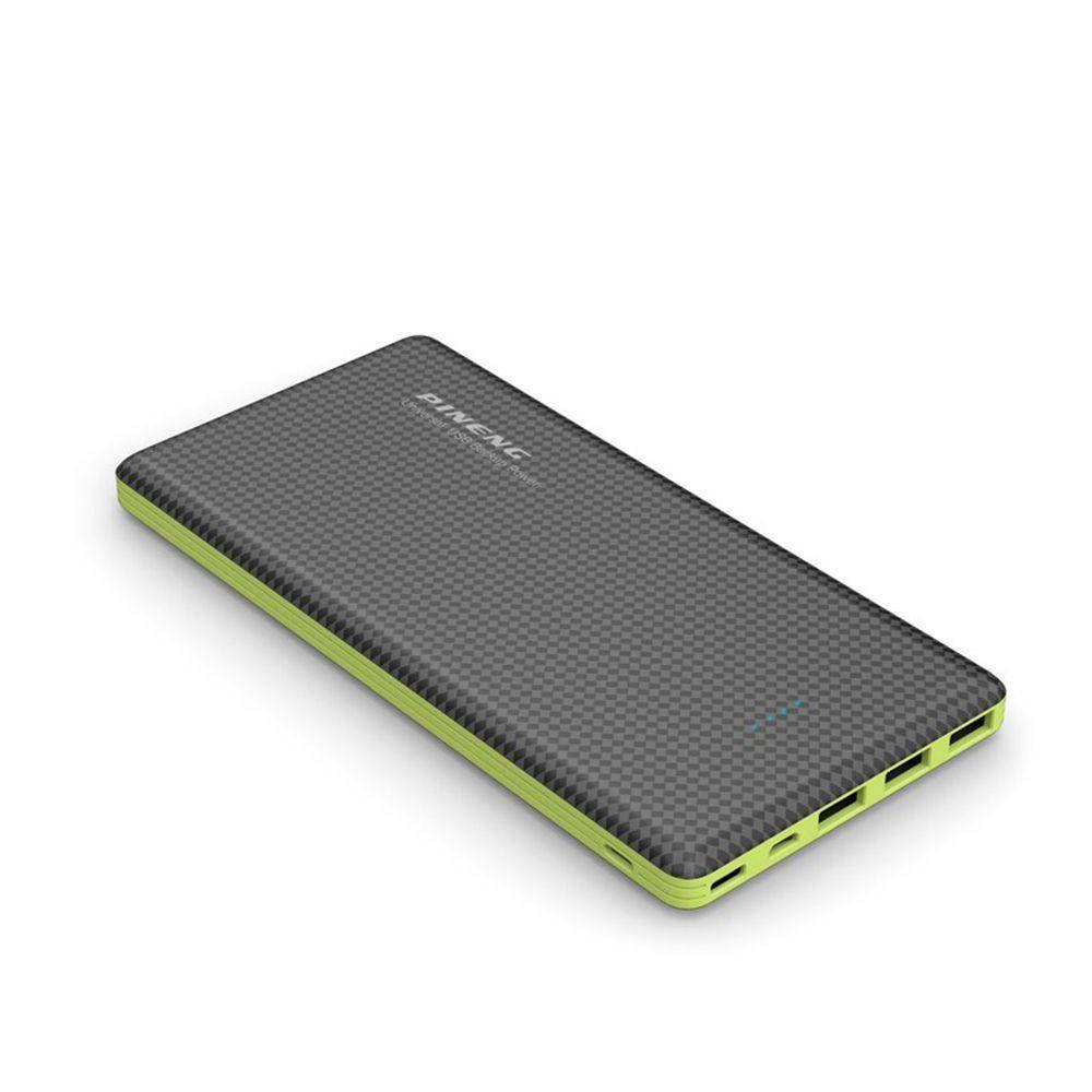 Carregador portatil pineng 10000mah slim preto compativel