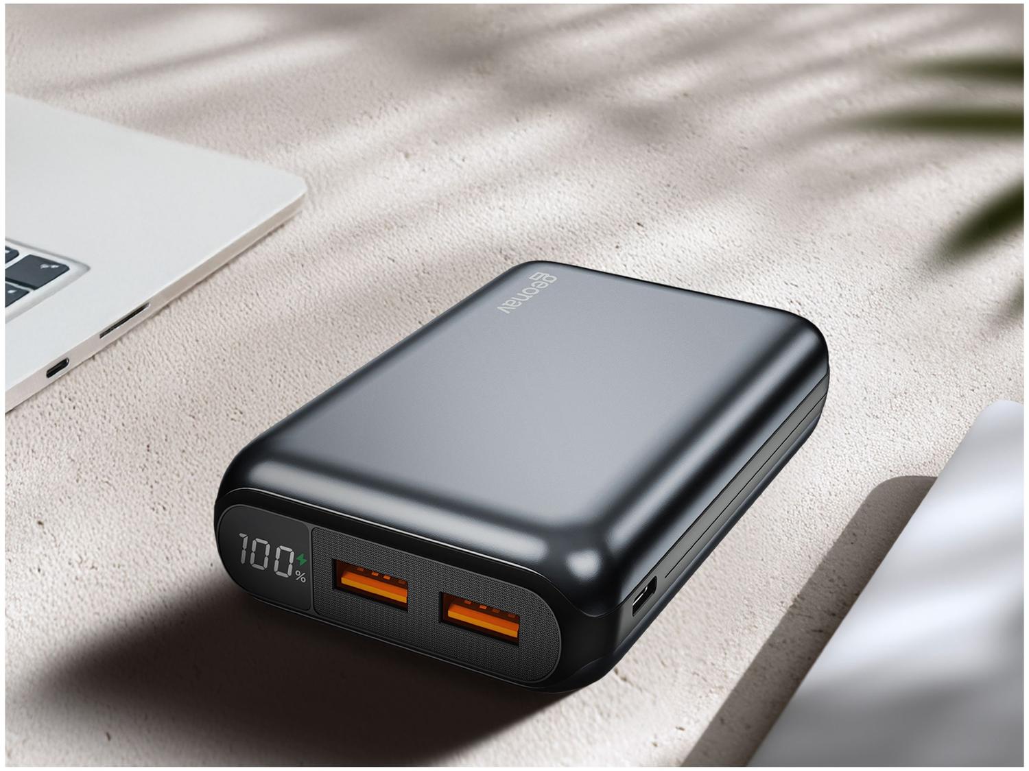 Carregador Portátil/Power Bank Geonav 20.000 mAh com 1 Cabo USB-C PB20K20WSG