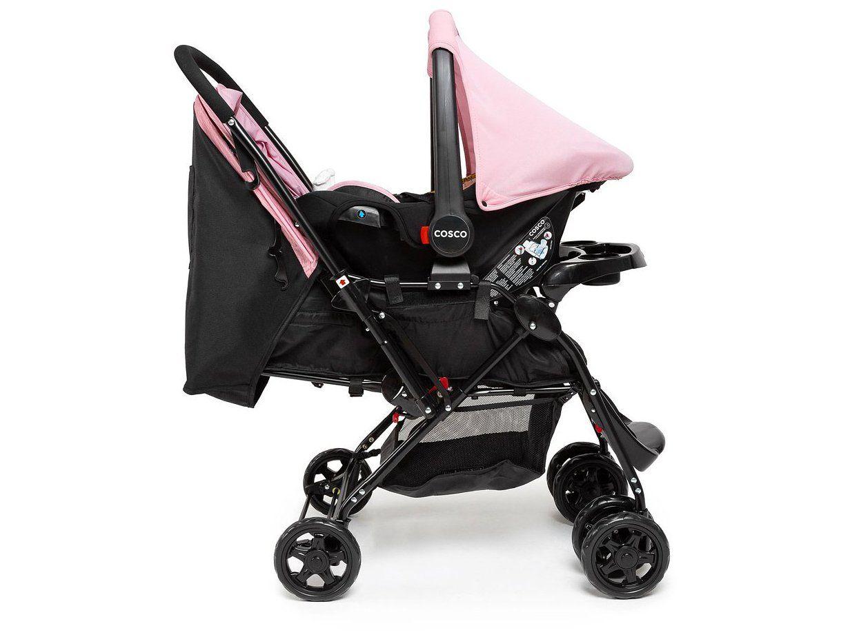 Carrinho de Bebê Alça Reversível com Bebê Conforto Cosco Kids