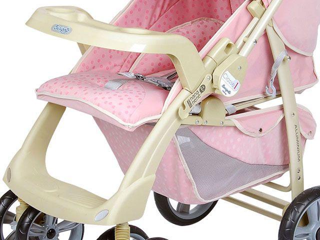 Carrinho De Bebe Classe 1 Rosa E Creme Para Criancas Ate 15 Kg Burigotto Passeio Do Bebe Magazine Luiza