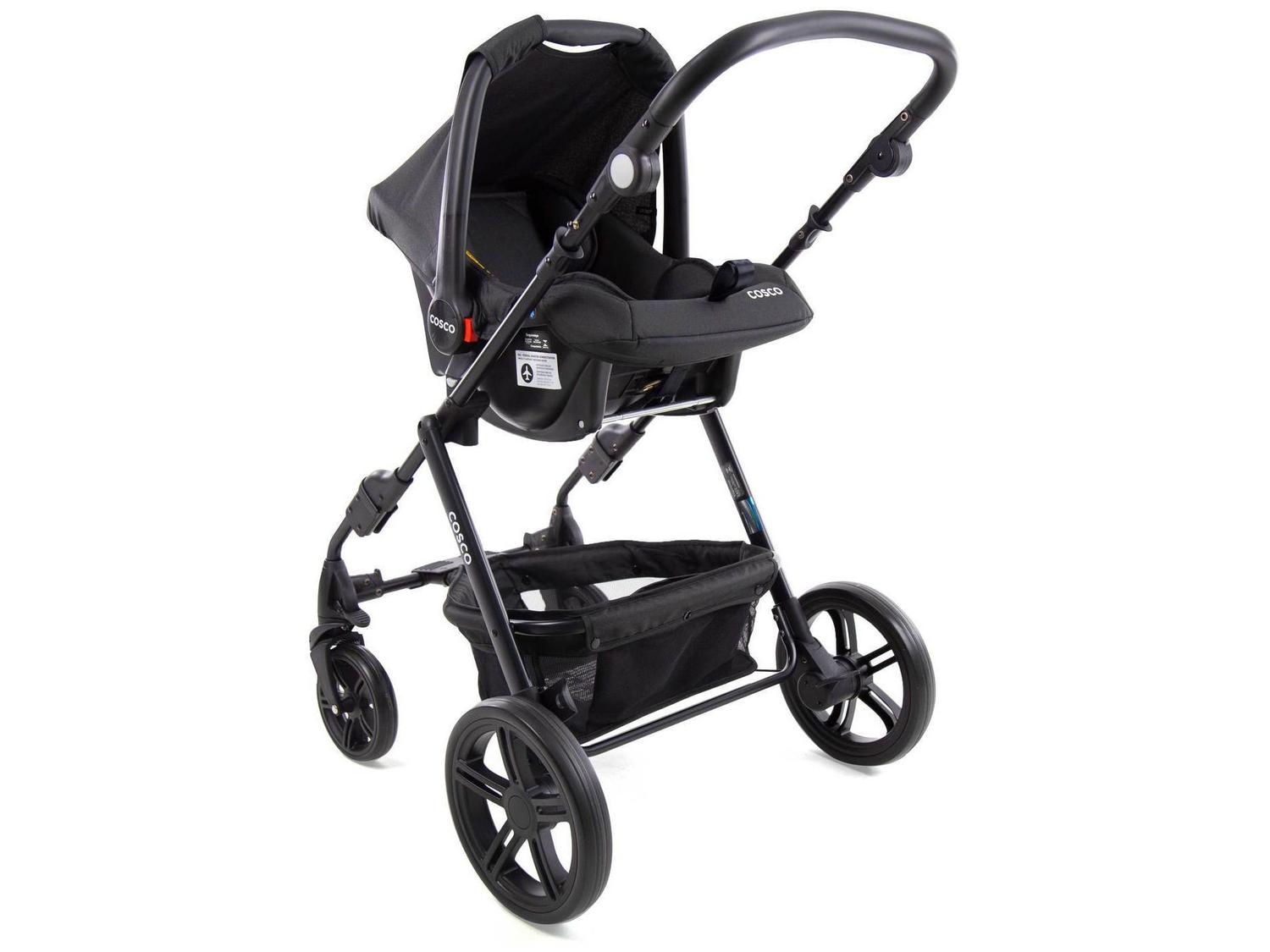 Carrinho de Bebê com Bebê Conforto Cosco Kids
