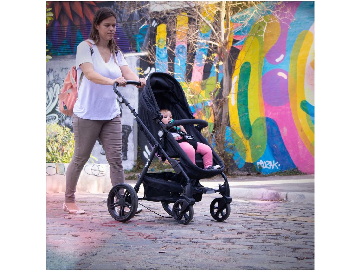 Carrinho de Bebê com Bebê Conforto Cosco Kids