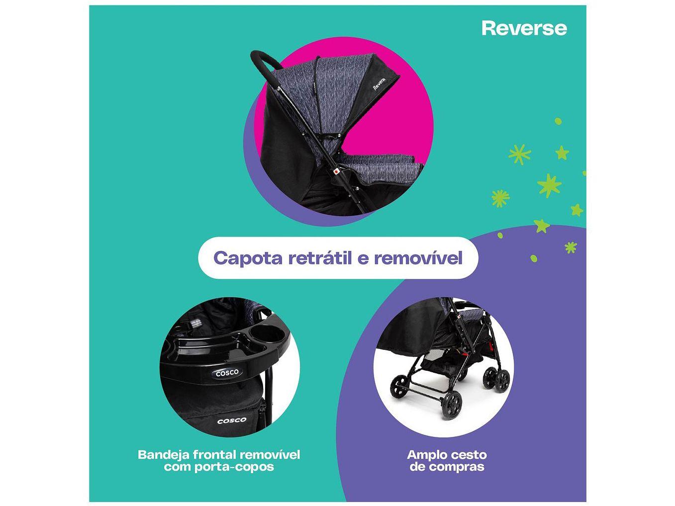 Carrinho de Bebê com Bebê Conforto Cosco Kids