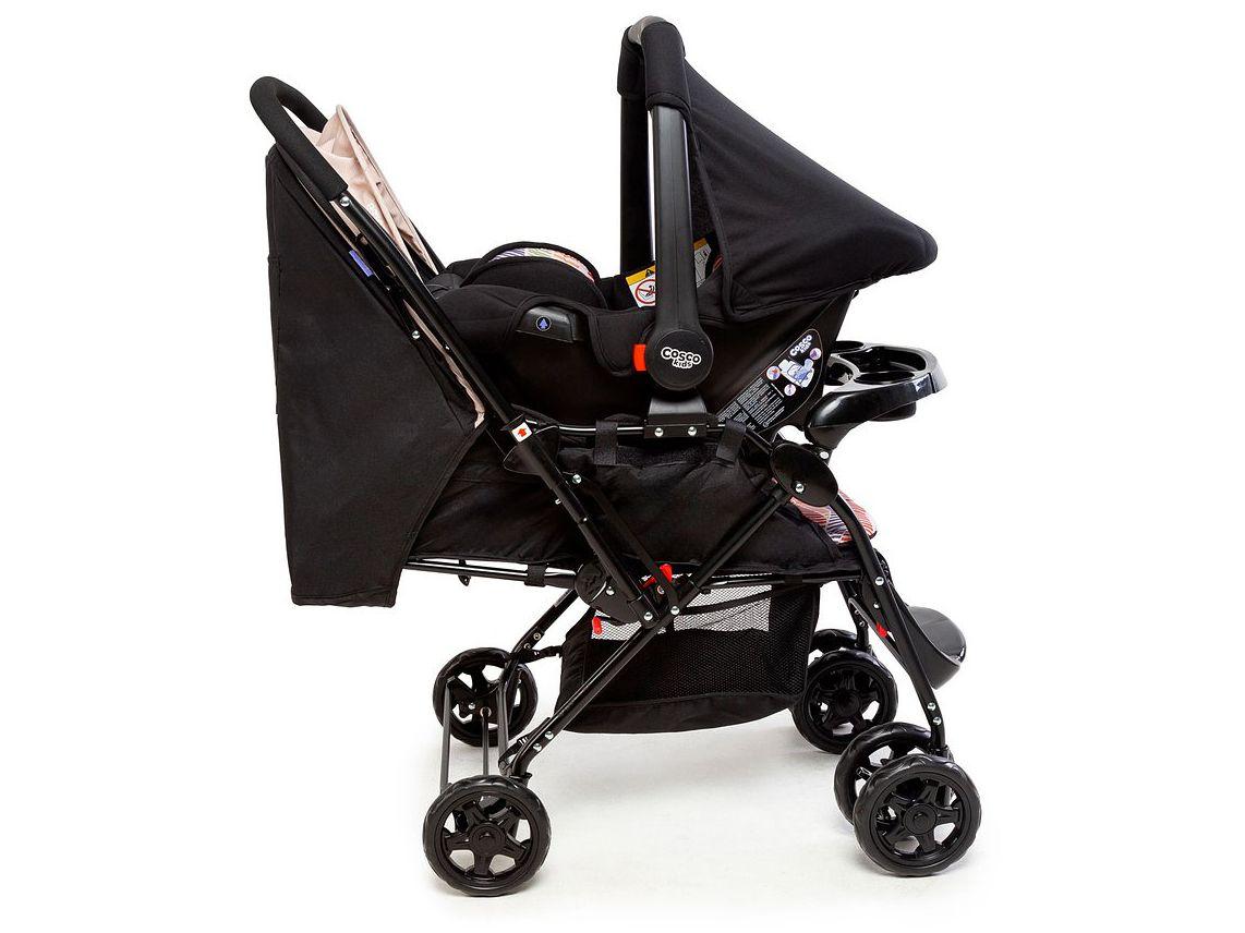 Carrinho de Bebê com Bebê Conforto Cosco Kids Travel System Reverse 4 Rodas 0 a 15kg