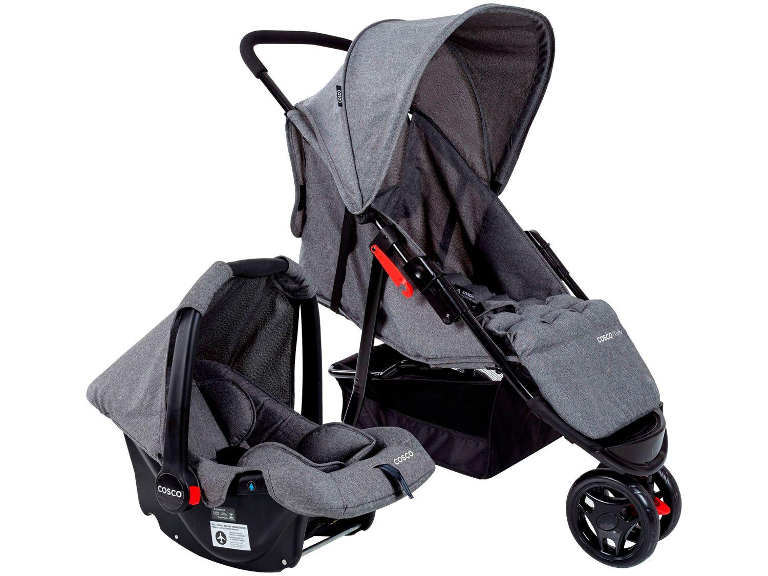Carrinho de Bebê com Bebê Conforto Cosco Toffy