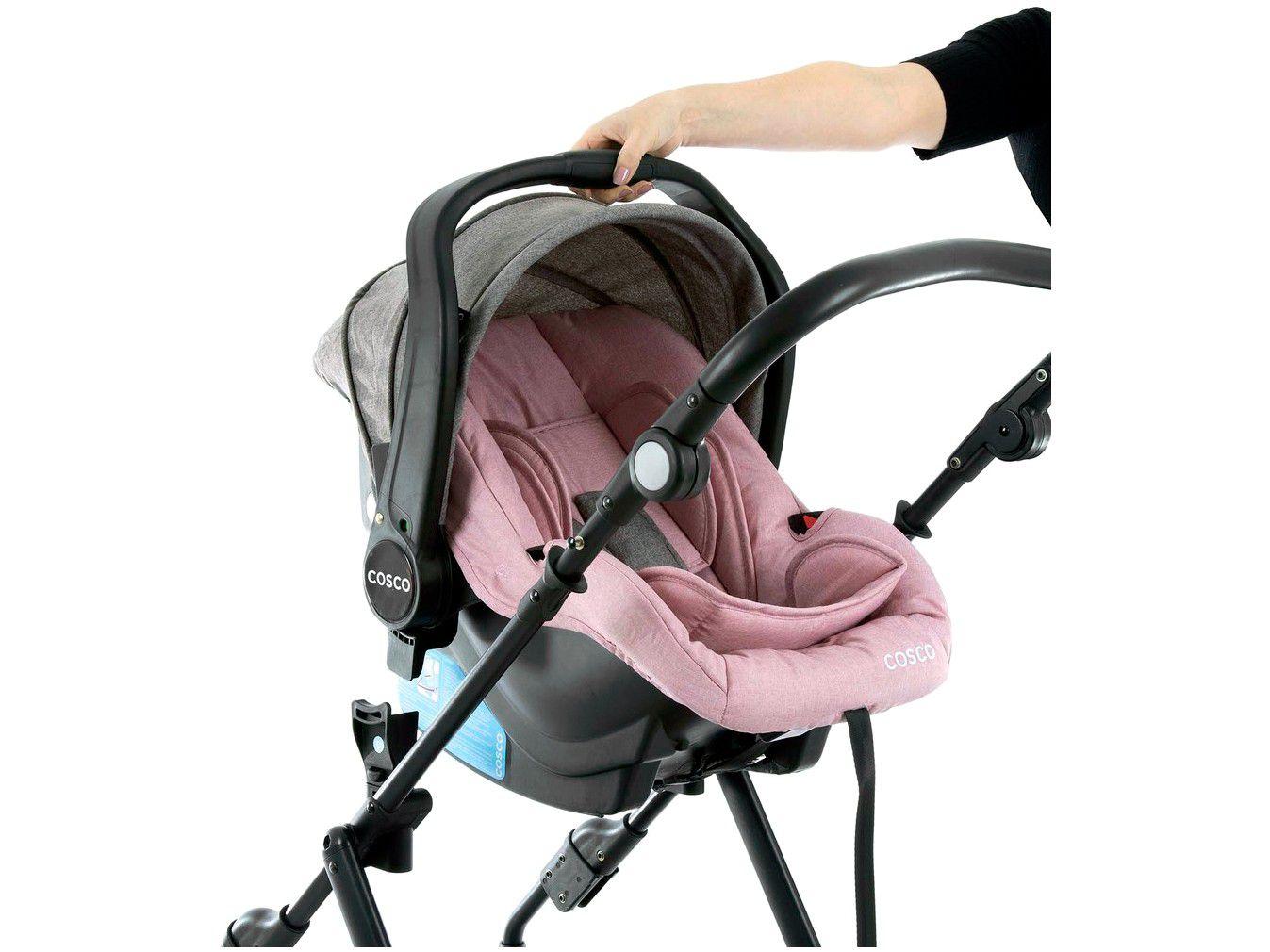 Carrinho de Bebê com Bebê Conforto Cosco Travel System Poppy Trio 0 a