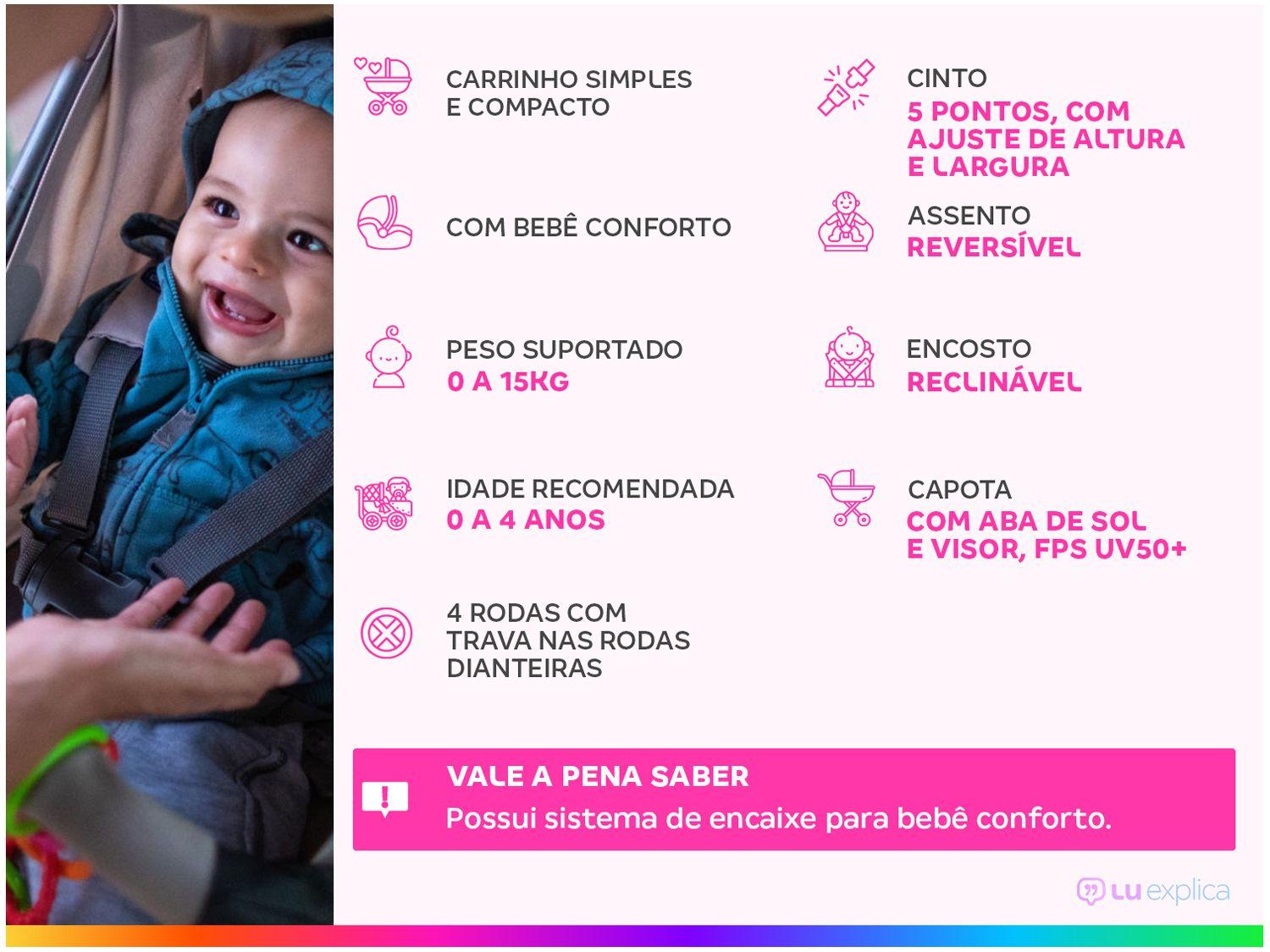 Carrinho de Bebê com Bebê Conforto Safety 1st