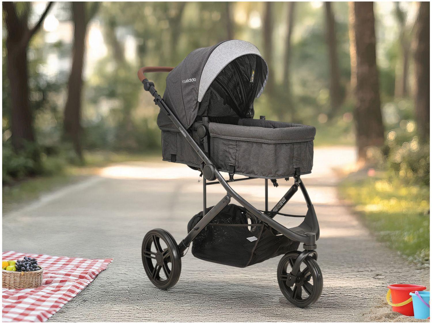 Carrinho de Bebê com Moisés Kiddo Trek 3 Rodas