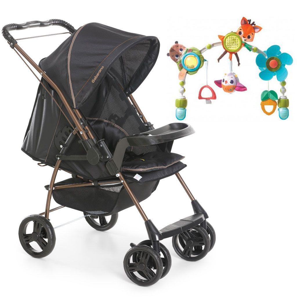 Carrinho de Bebe Milano Rev II Preto Cobre e Arco Musical Galzerano Carrinho de Bebe Magazine Luiza