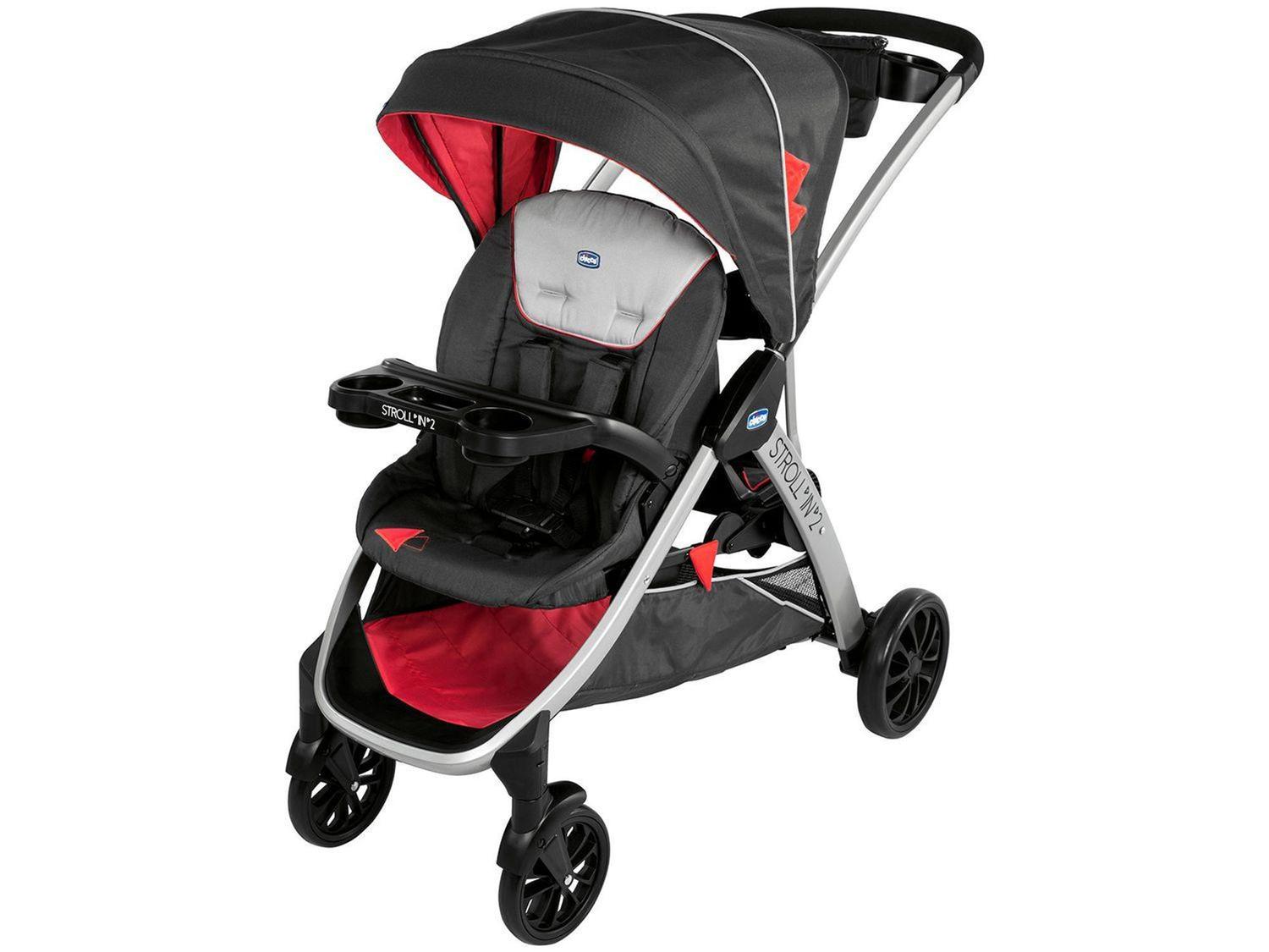 Carrinho De Bebe Passeio Duplo Chicco Strollin2 Lava Reclinavel 2 Posicoes Passeio Do Bebe Magazine Luiza