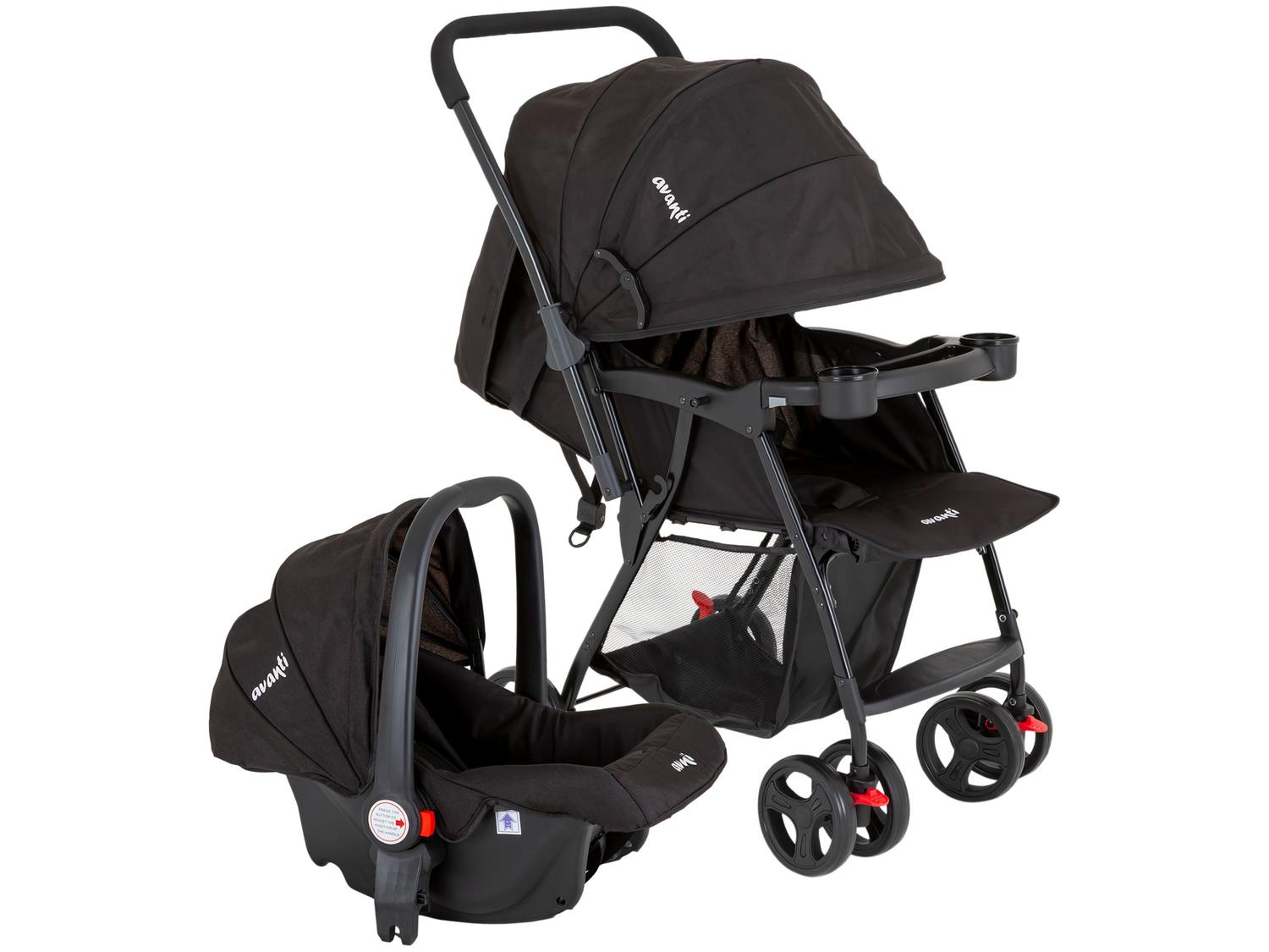 Carrinho de Bebê Reversível com Bebê Conforto Avanti Travel System Owen 6 Rodas 15kg