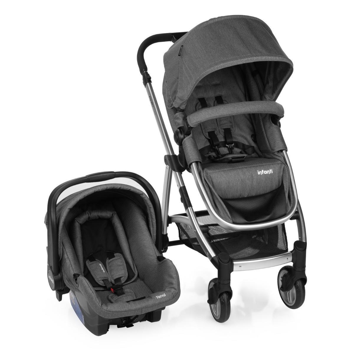 Carrinho de Bebê Travel System Infanti Epic Lite Trio Grey Classic ...