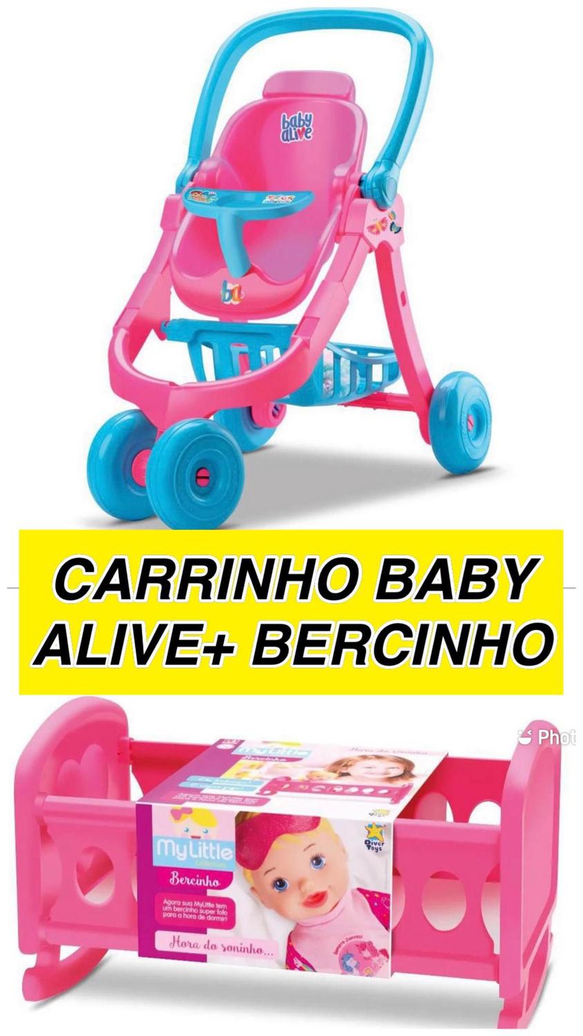 Disguised Eggplant Auto Carrinho de boneca baby alive ref.: 8141 + bercinho my little ref.: 8091  divertoys - Brinquedos Baby Alive - Magazine Luiza