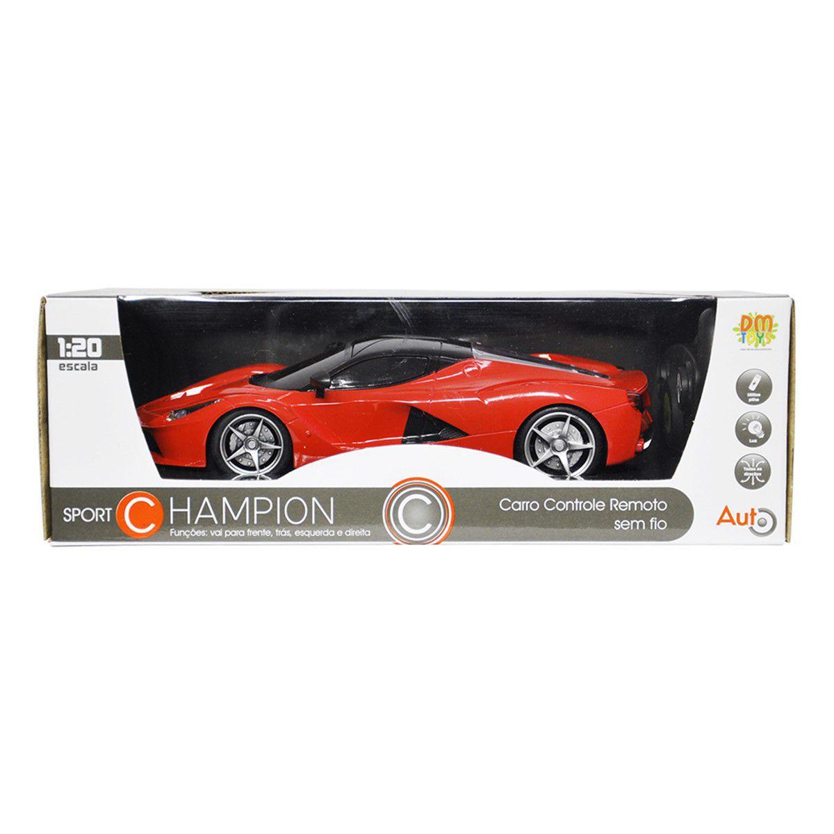 Carrinho de Controle Remoto Sport Champion 1-20 DM Toys - Carrinho de Controle Remoto - Magazine Luiza