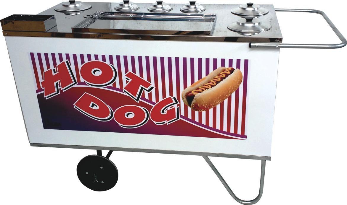 Carrinho de Hot Dog, Lanches e Cachorro Quente CH4 Alsa - Carrinho de