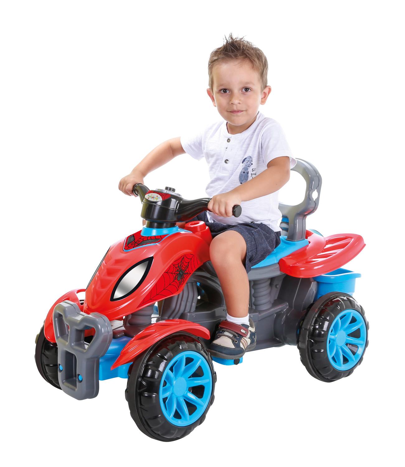 Carrinho De Passeio Infantil com Empurrador e Pedal Criança Spider Maral Carros a Pedal