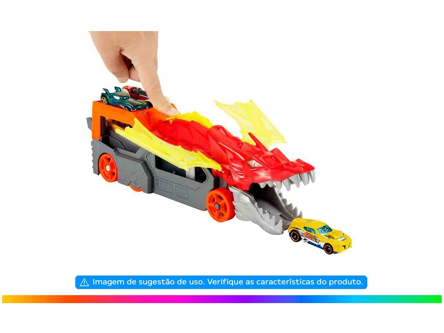 Carrinho Hot Wheels City Reboque de Dragão