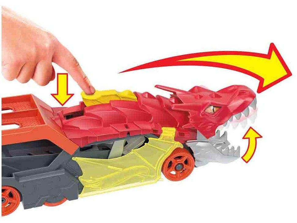 Carrinho Hot Wheels City Reboque de Dragão