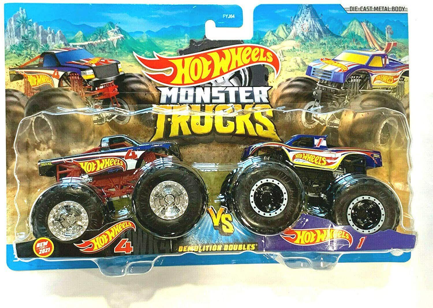 Carrinho Hot Wheels Monster Truck Duplo Racing 4 e 1 - Mattel ...