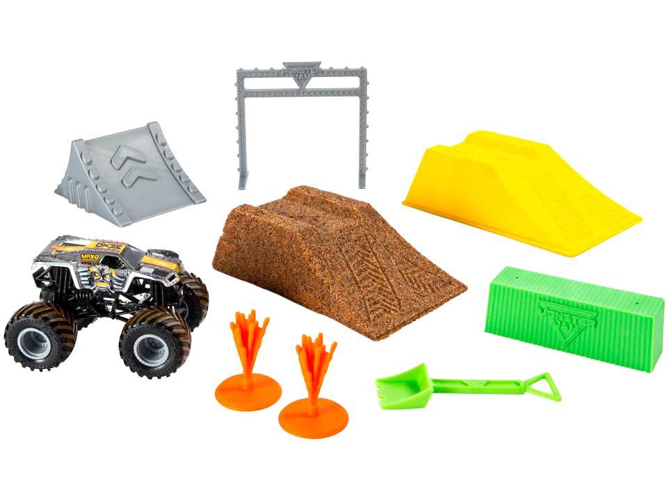 Carrinho Monster Jam com Massa Areia e Acessérios