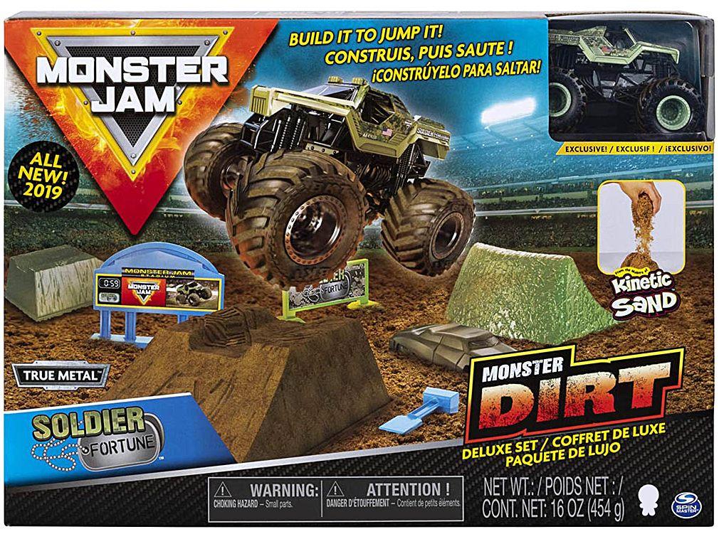 Carrinho Monster Jam com Massa Areia e Acessérios