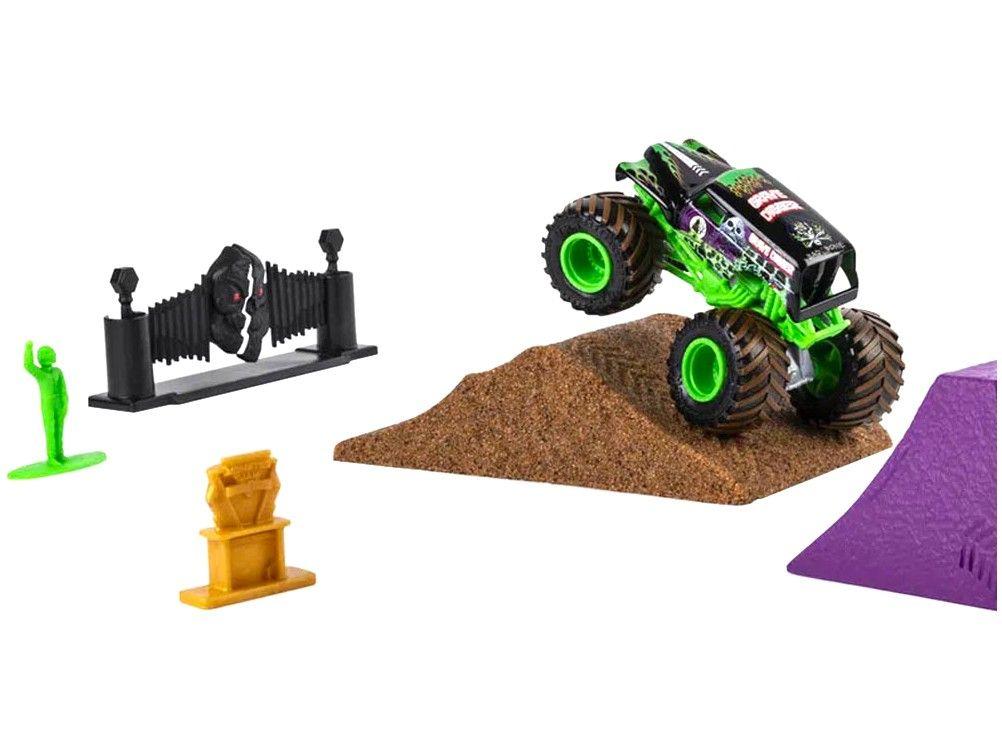 Carrinho Monster Jam com Massa Areia e Acessérios