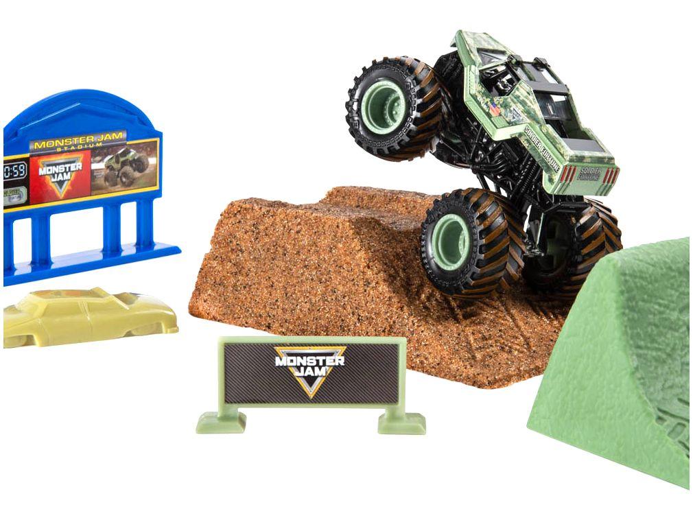 Carrinho Monster Jam com Massa Areia e Acessérios