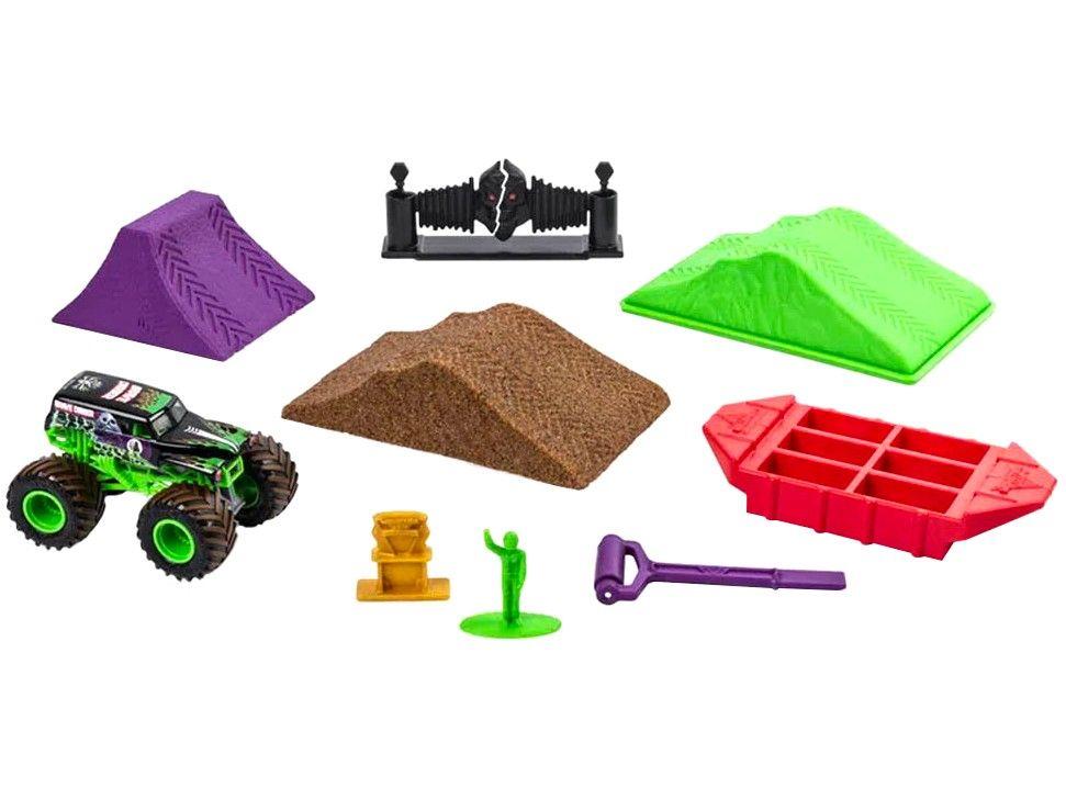 Carrinho Monster Jam com Massa Areia e Acessérios