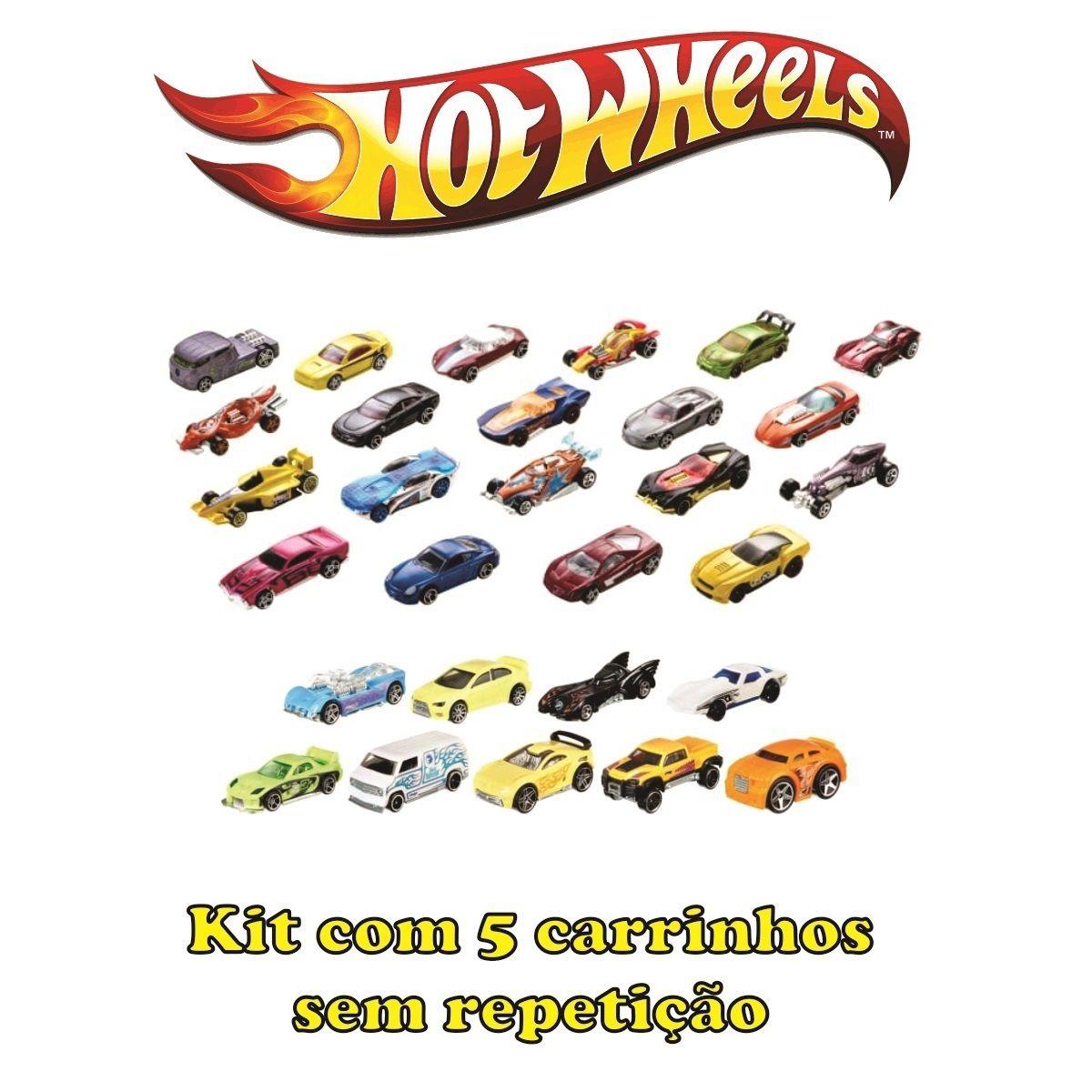 Hot Wheels kit com 5 Carrinhos. Sortido - Mattel –