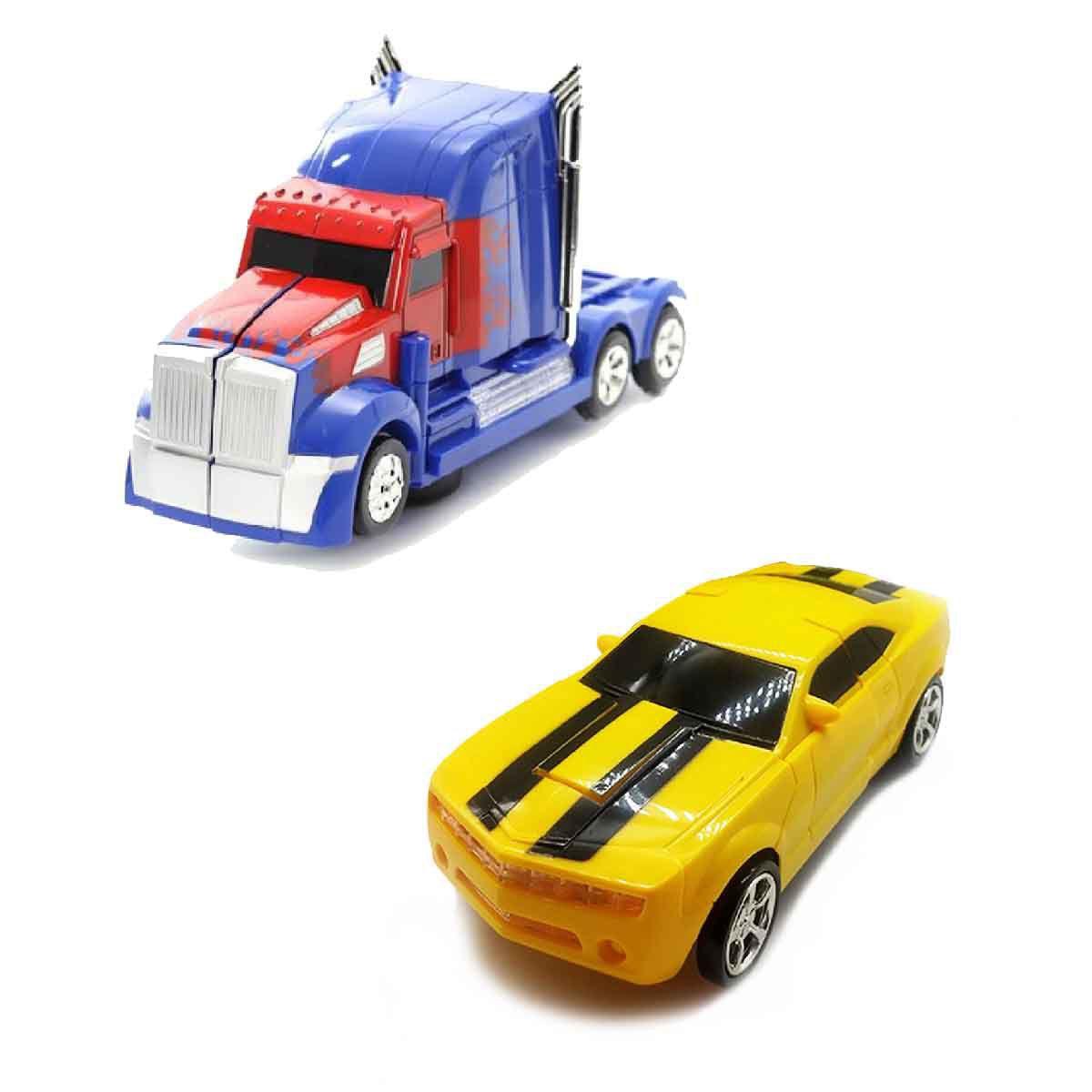 Carro Caminhao E Camaro Amarelo Tranforma Vira Robo Brinquedo Eletronico Com Luz Led E Musica Super Robot Bonecos Magazine Luiza