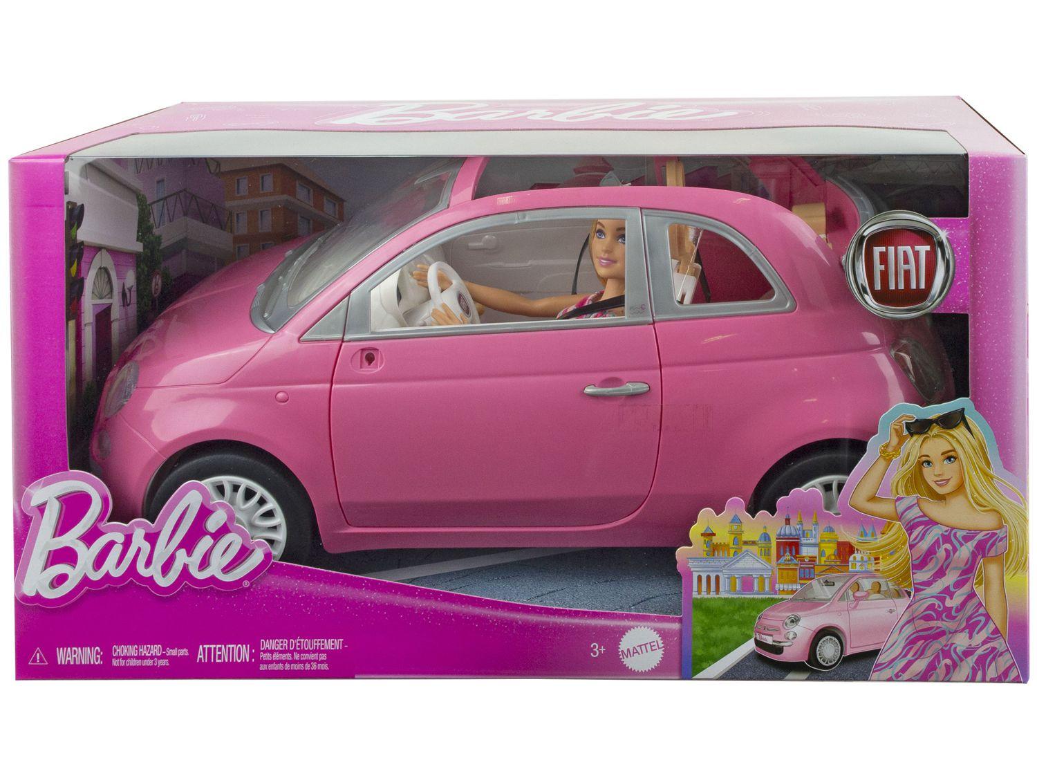 Carro da Barbie Fiat 500 Mattel com Acessórios