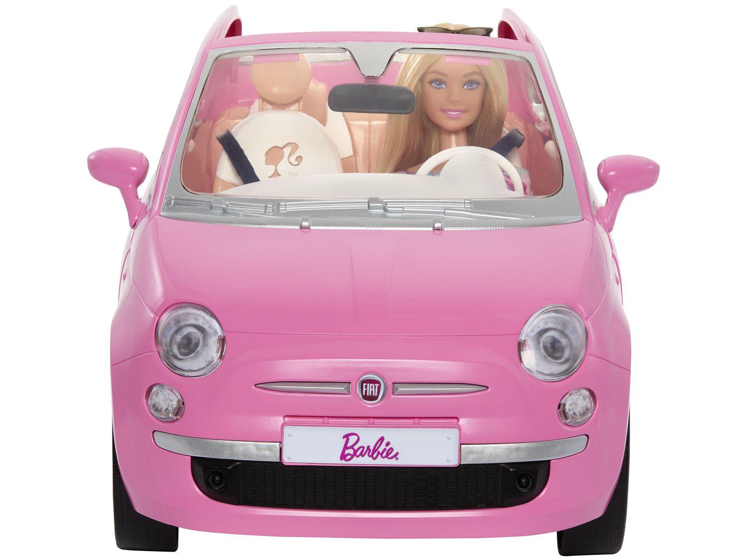 Carro da Barbie Fiat 500 Mattel com Acessórios